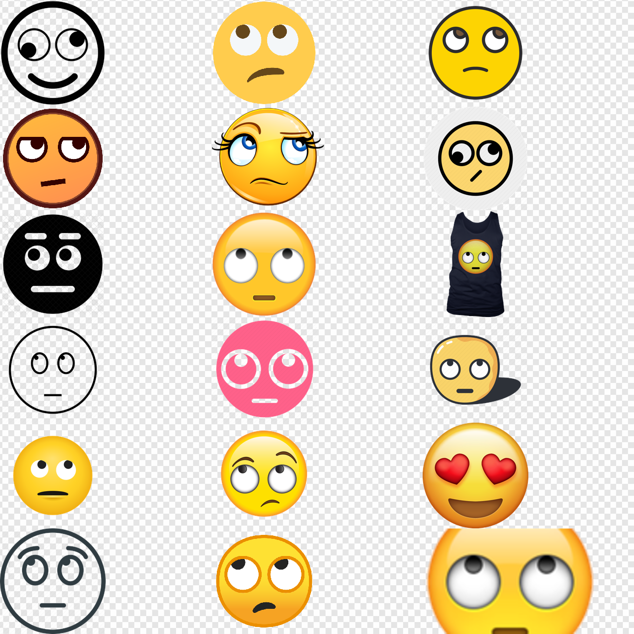 Eye Roll Emoji PNG Transparent Images Download - PNG Packs