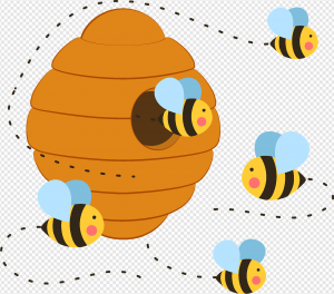 Beehive Cartoon PNG Transparent Images Download