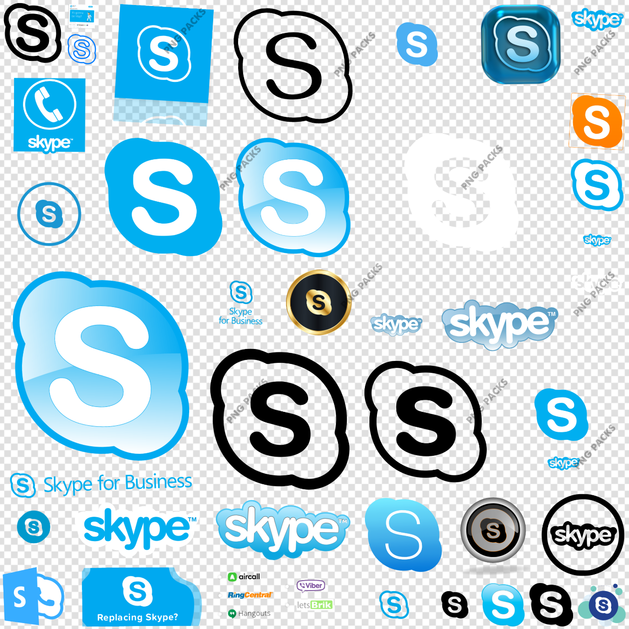 skype logo white png
